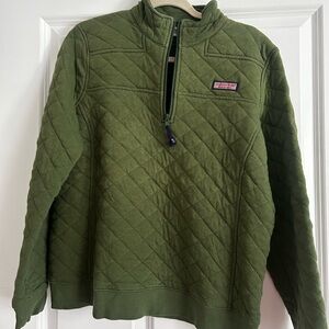 Green Vineyard Vines Quilted Pullover